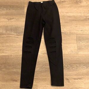 Rip black legging 